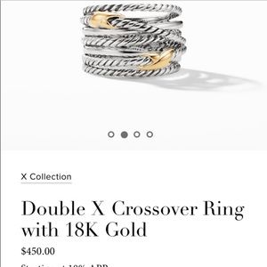 David Yurman X Collection Ring Size 7
